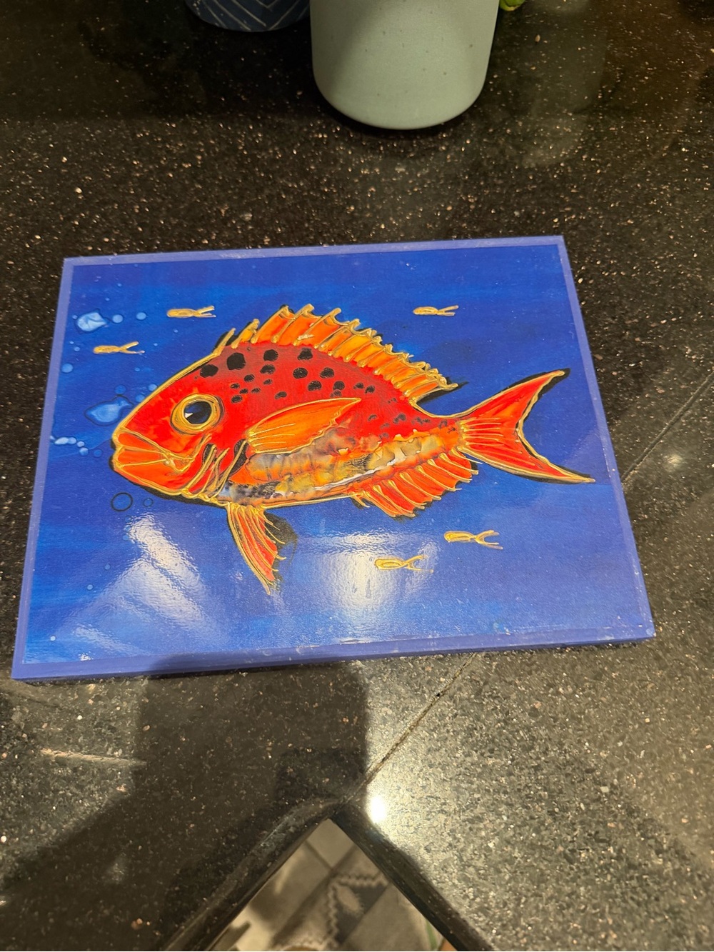 Snapper, New Zealand Painting Art 8x10 - Diane Vassey